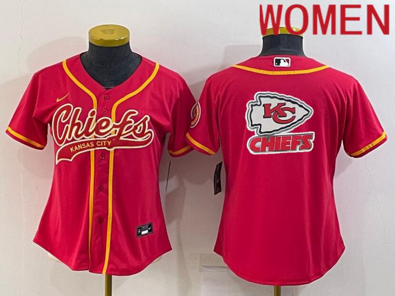 Women Kansas City Chiefs Blank Red 2022 Nike Co branded NFL Jerseys1